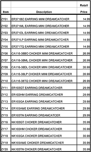 ZY01 Display Prices